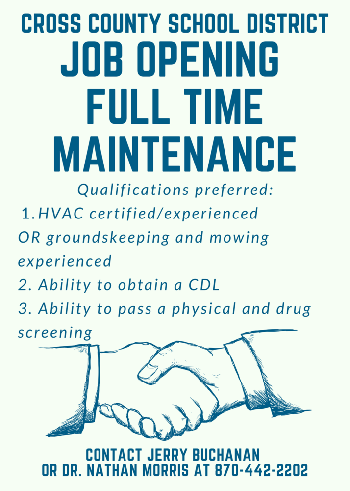Full Time Maintenance Position Open