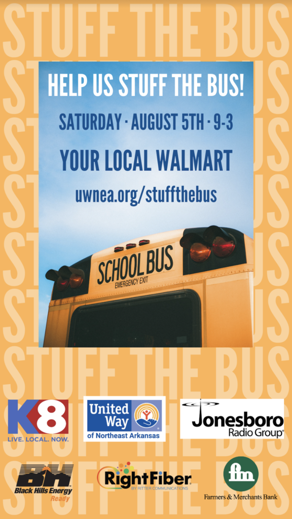 Stuff the bus August 5th at your local Walmart. 